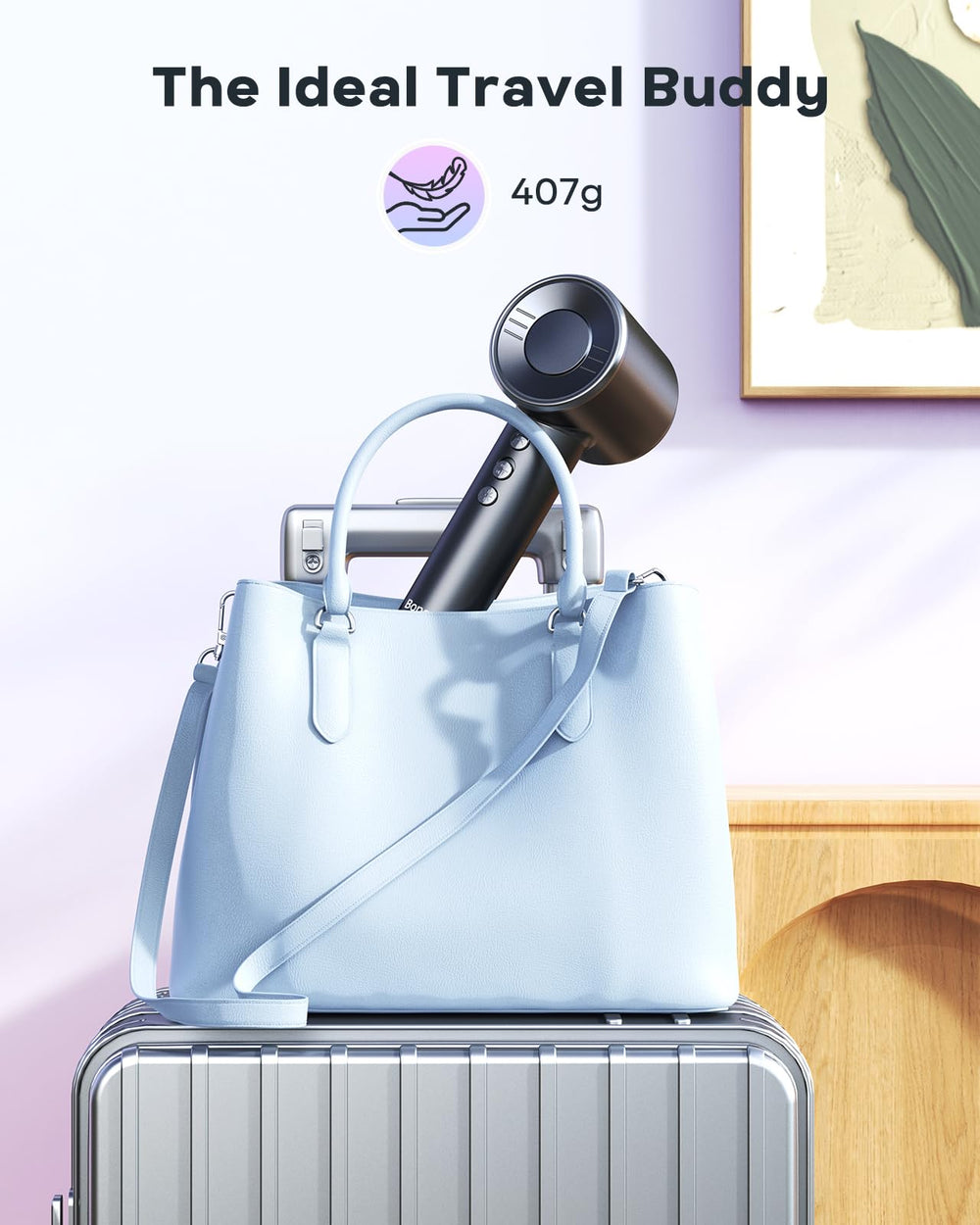 Diseño ergonómico y ligero de Bopcal para casa o viaje