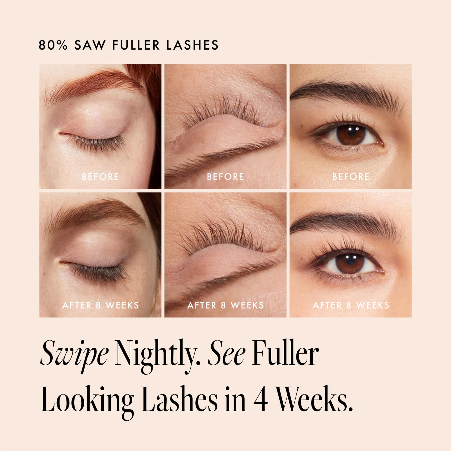 Borboleta Lash Serum, aplicador cepillo para una aplicación precisa y suave.