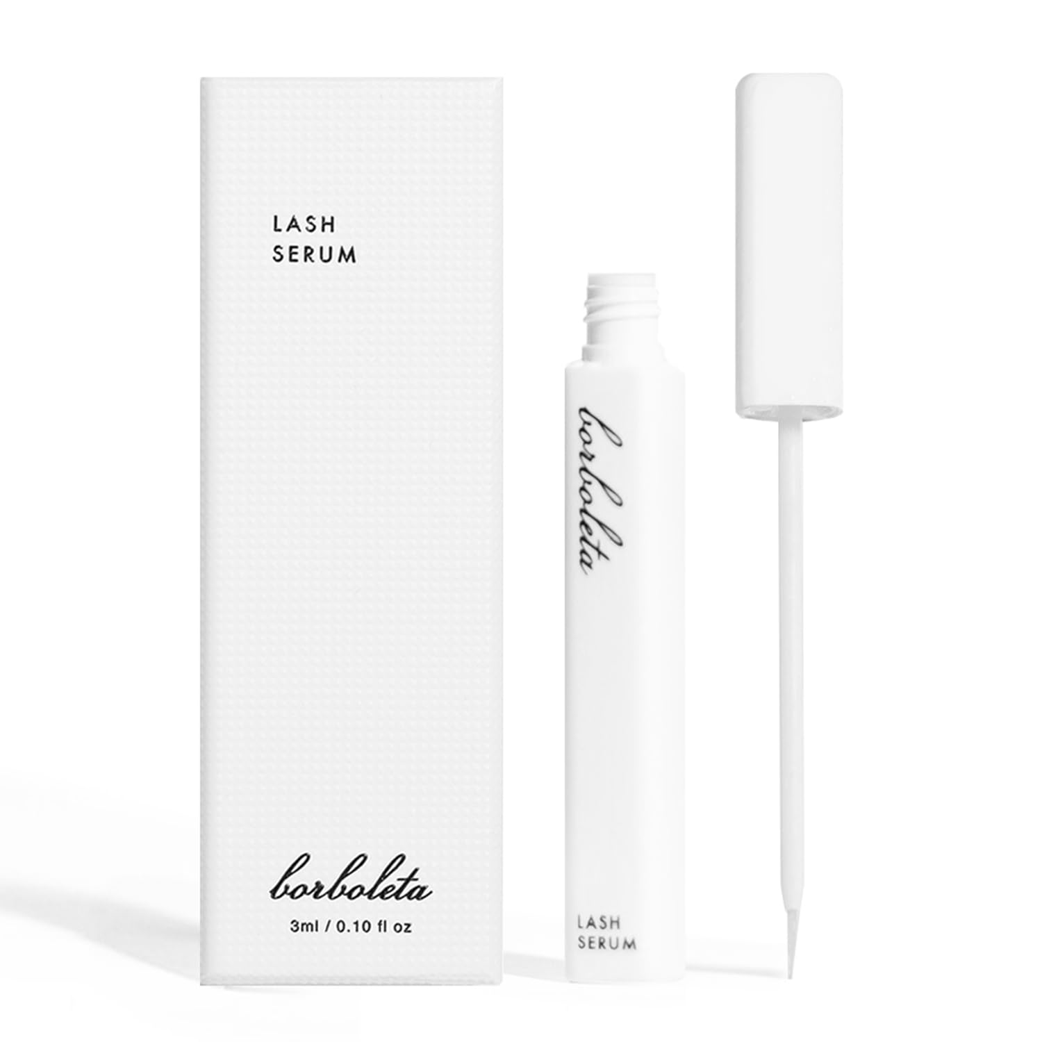 Borboleta Lash Serum, botella elegante para uso diario y resultados visibles.