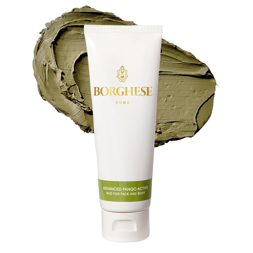Borghese Fango Active Mud Mask tube front, ideal for at-home spa rituals