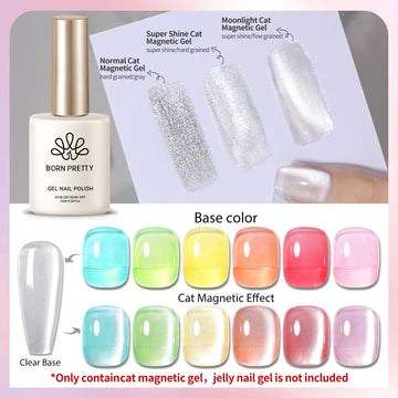 Born Pretty arcoíris holográfico: acabado vibrante en uñas.