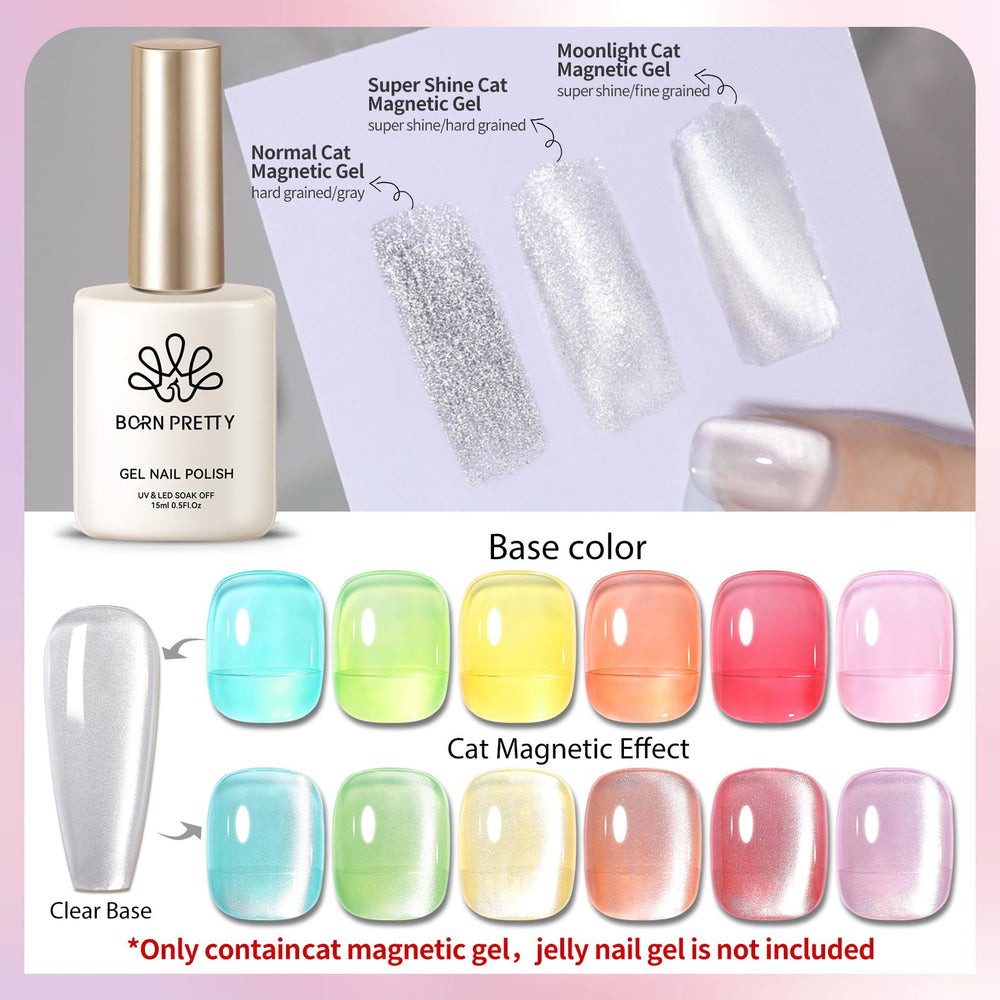 Born Pretty arcoíris holográfico: acabado vibrante en uñas.