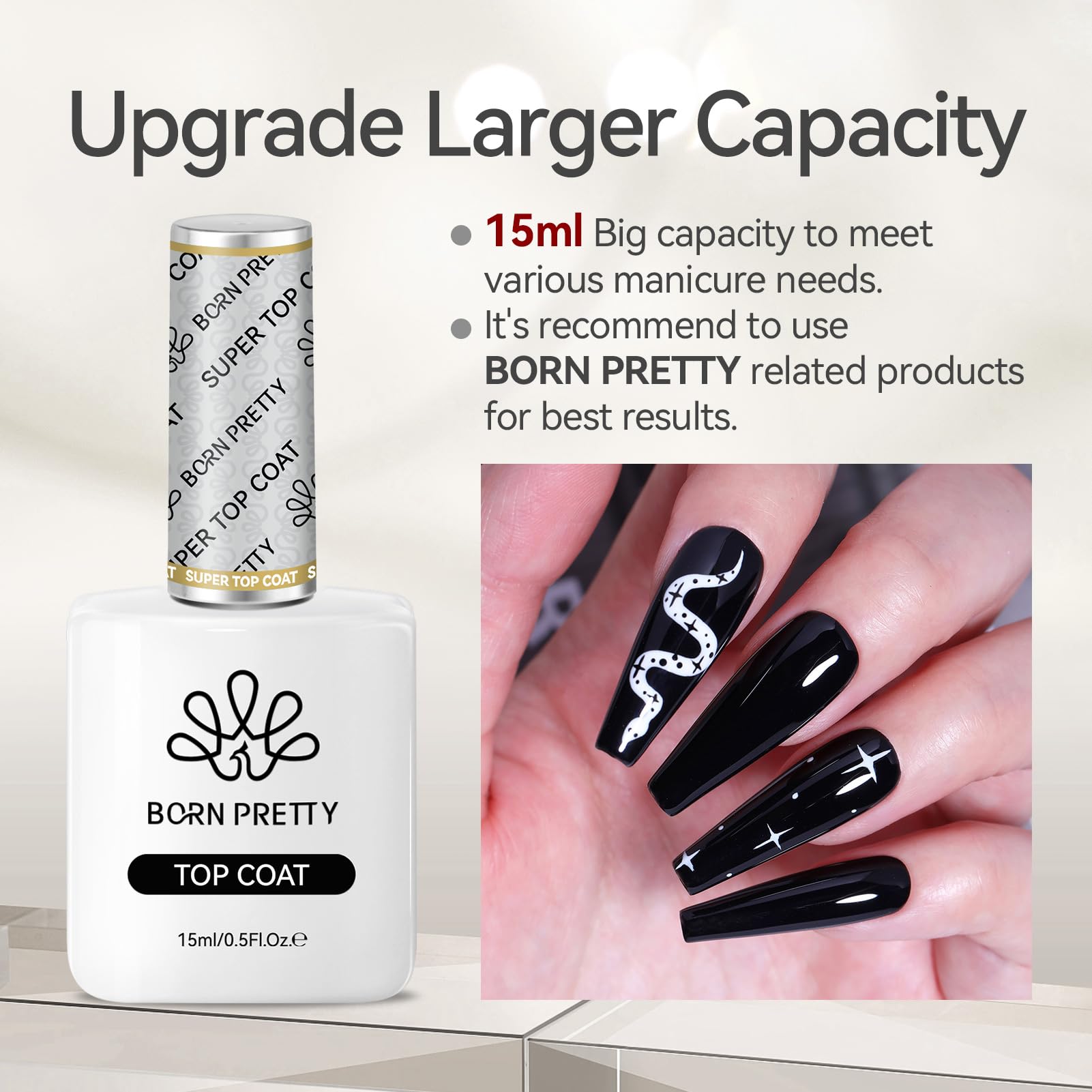 Nail art duradero con protección de capas y sellado.