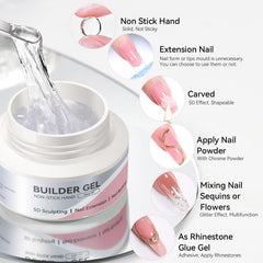 Born Pretty arte de uñas con gel para modelar en tres dimensiones y relieve.