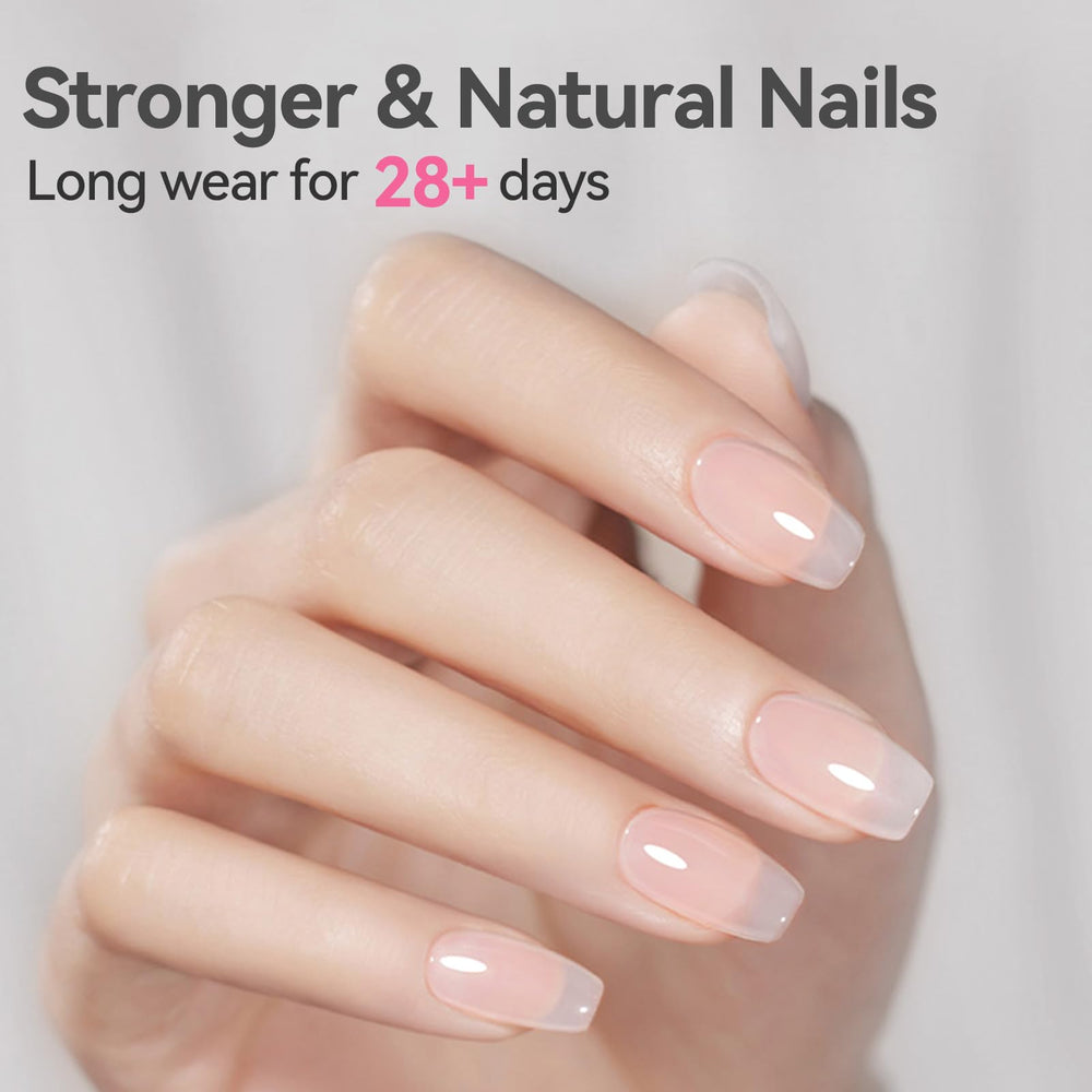 Base gel transparente para uñas con acabado uniforme