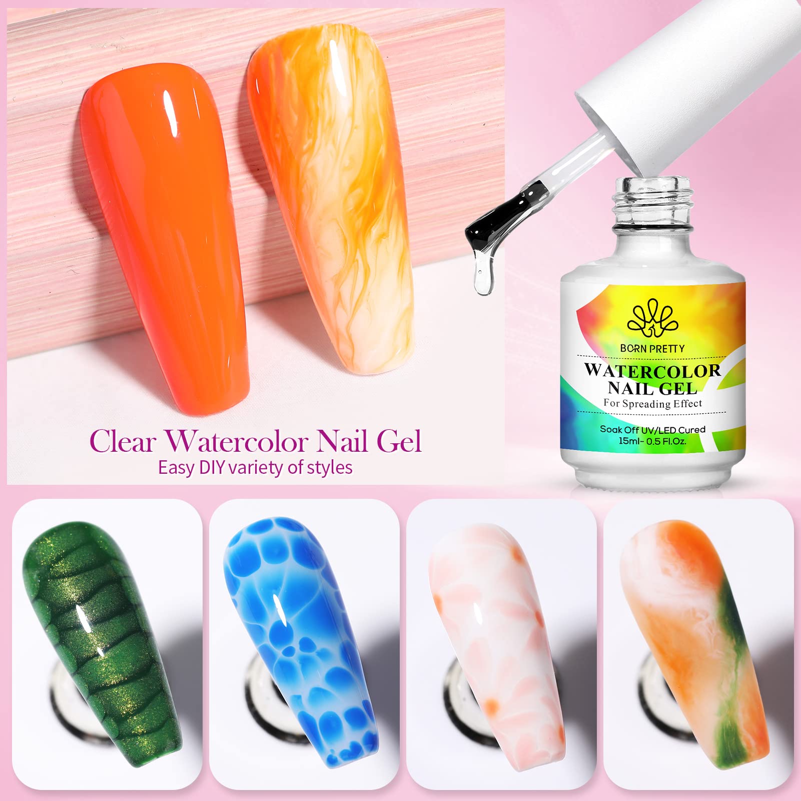 Born Pretty Blooming Gel se cura con LED en 60-120 segundos