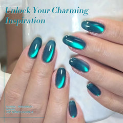 Aplicación suave y duradera con gel magnético Born Pretty para un acabado duradero.