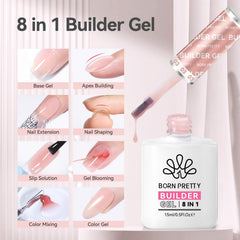 Born Pretty Builder Gel textura rosada lista para modelar