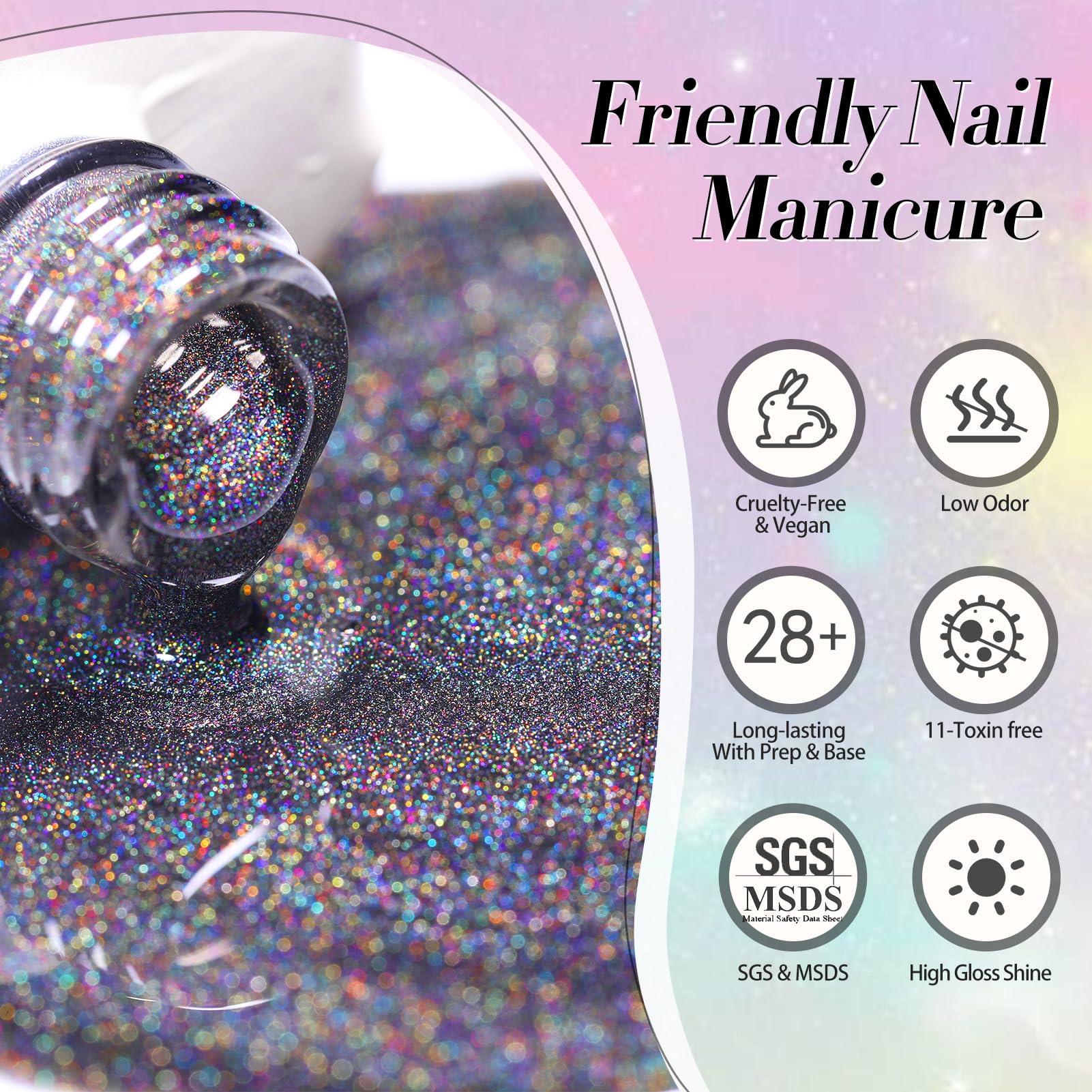Born Pretty Cat Magnetic Eye Gel pigmento holográfico para juego de luces