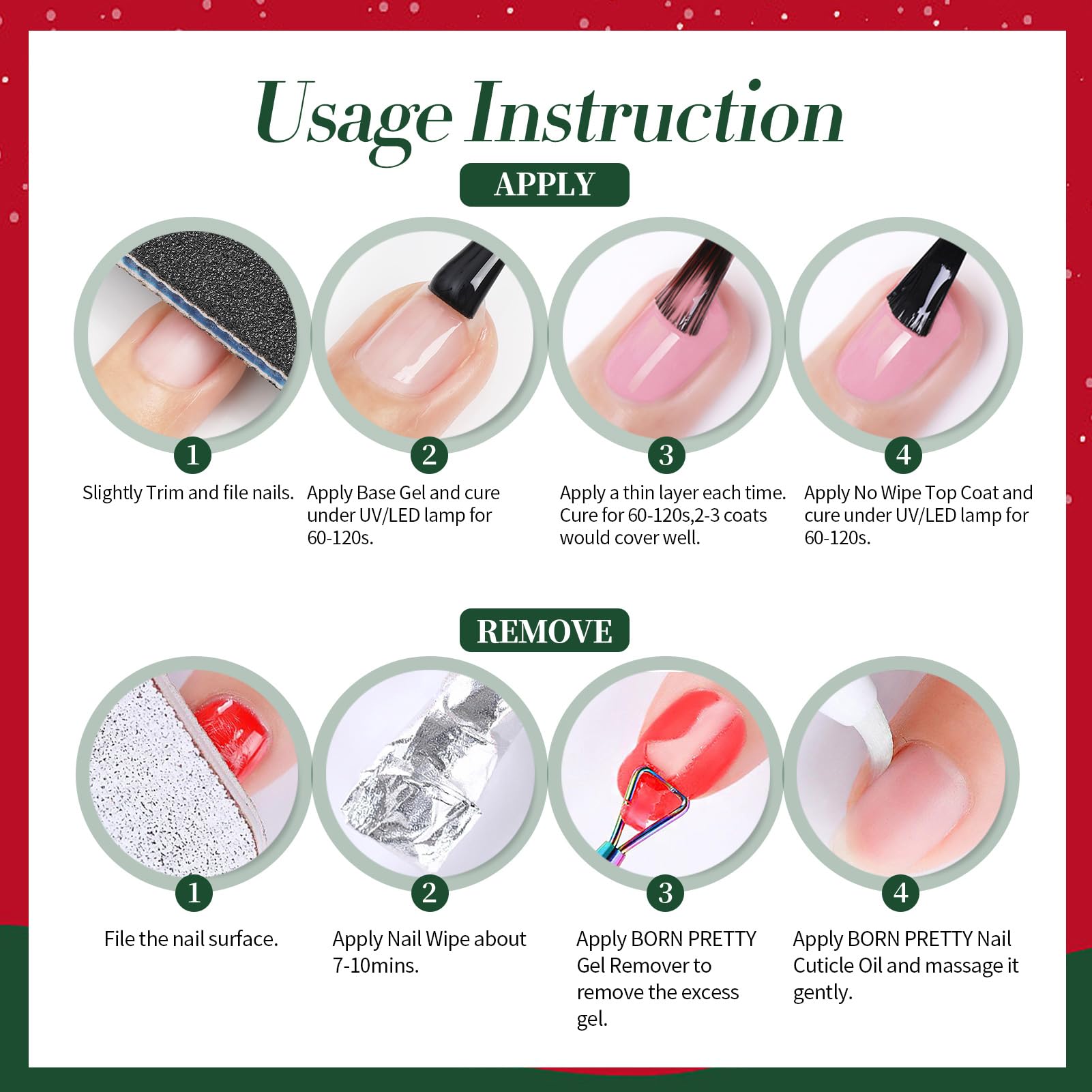 Conjunto navideño Born Pretty Cat Magnetic Eye para manicura en casa