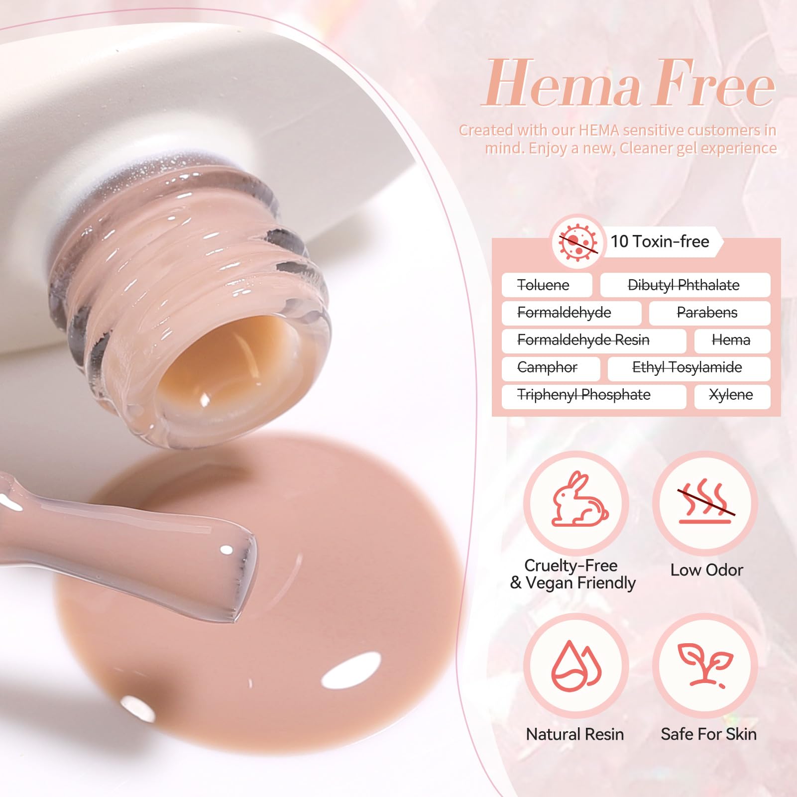 Podría durar 21+ días con la aplicación adecuada de Born Pretty Jelly Nude Gel.