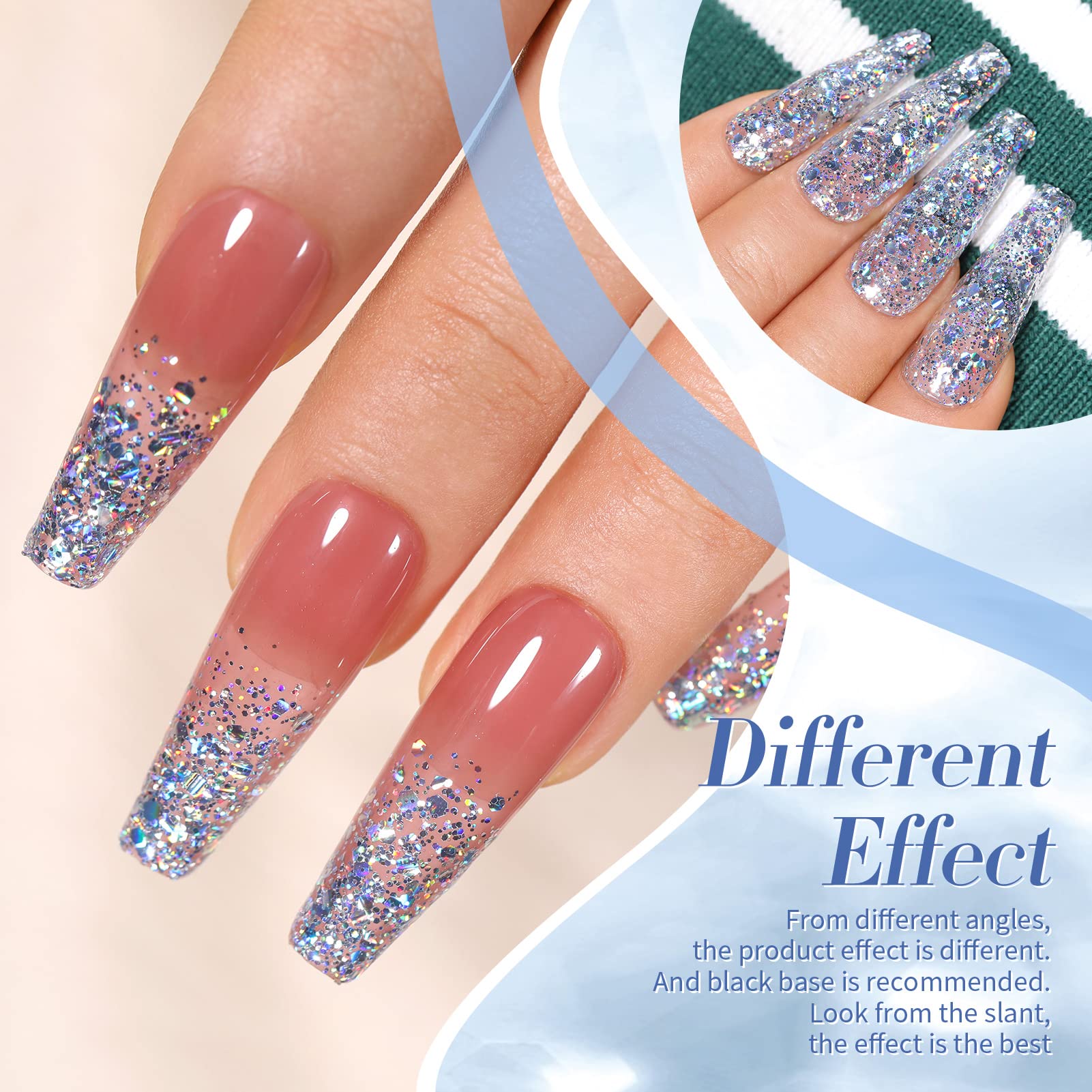 Born Pretty Esmalte cobertura plateada, acabado uniforme y duradero.