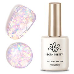 Born Pretty esmalte gel brillo rosa, acabado duradero para uñas