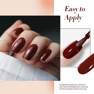 Born Pretty Esmalte Gel Burdeos: durabilidad de semanas en uso diario