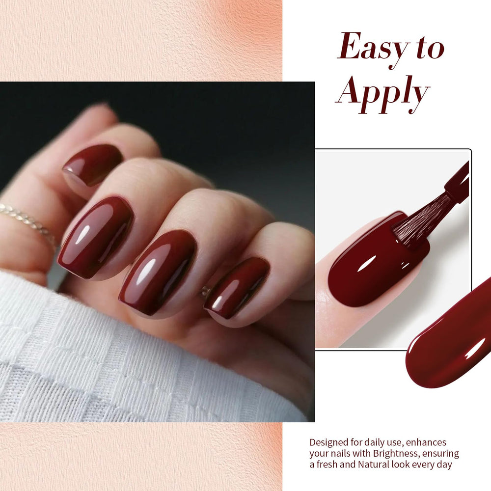 Born Pretty Esmalte Gel Burdeos: durabilidad de semanas en uso diario