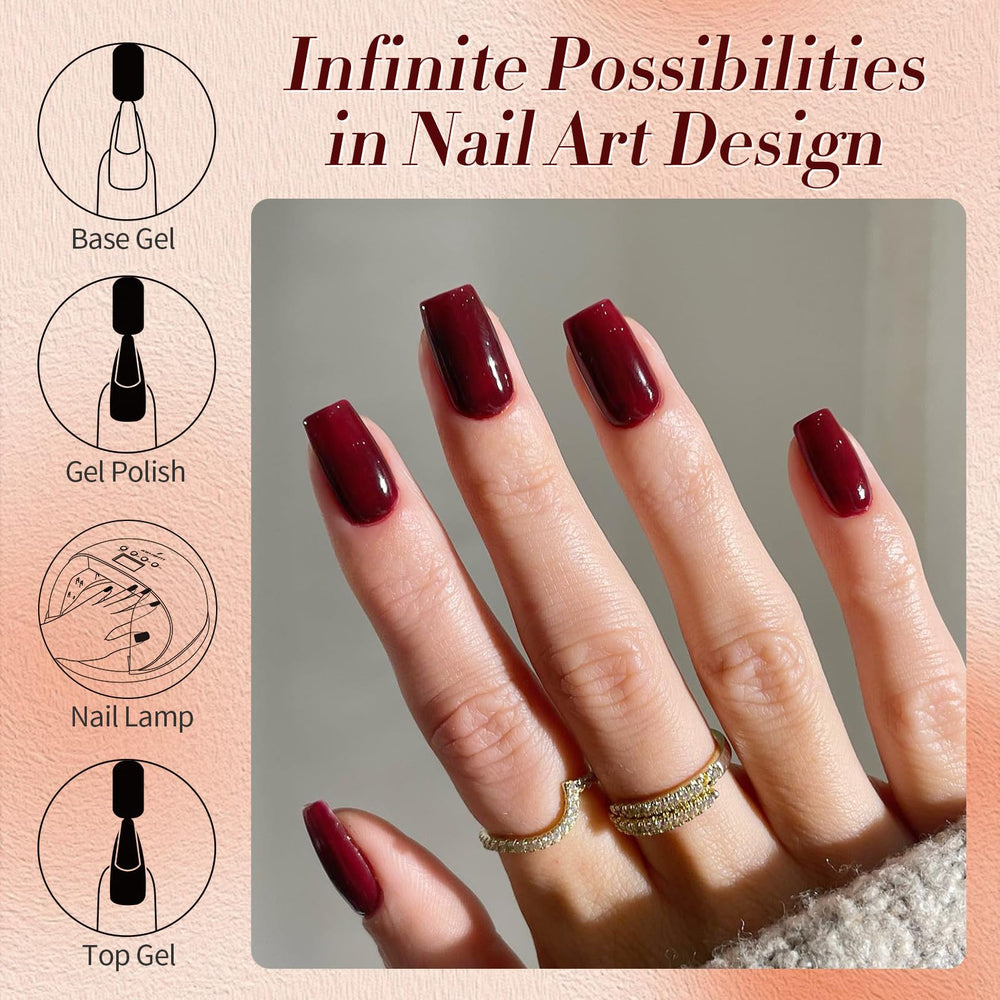 Born Pretty Esmalte Gel Burdeos: presentación atractiva para regalo