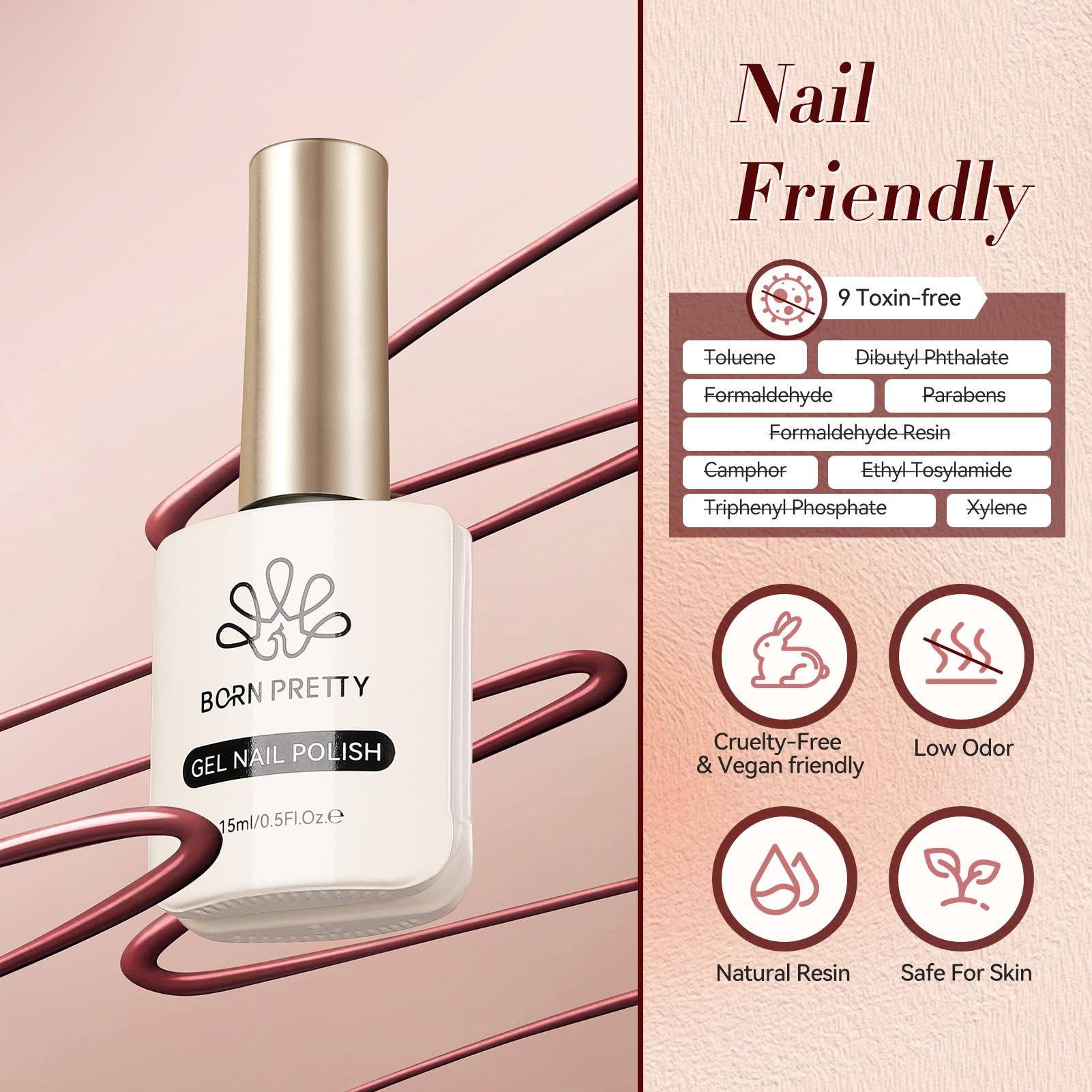 Born Pretty Esmalte Gel Burdeos: regalo ideal para amantes de la manicura