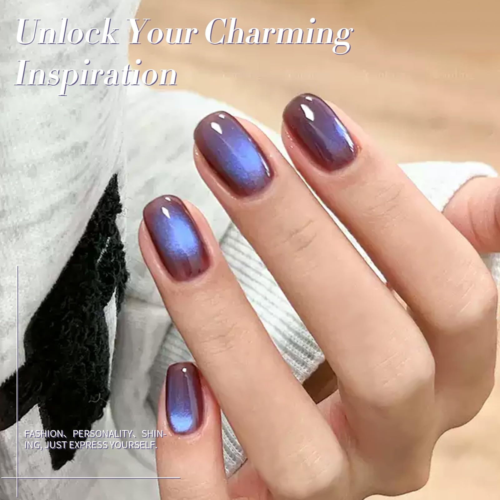 Born Pretty Esmalte gel magnético ojo de gato, efecto imantado para un brillo llamativo