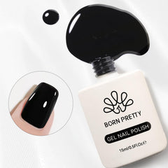 Gel negro Born Pretty con acabado brillo para uñas
