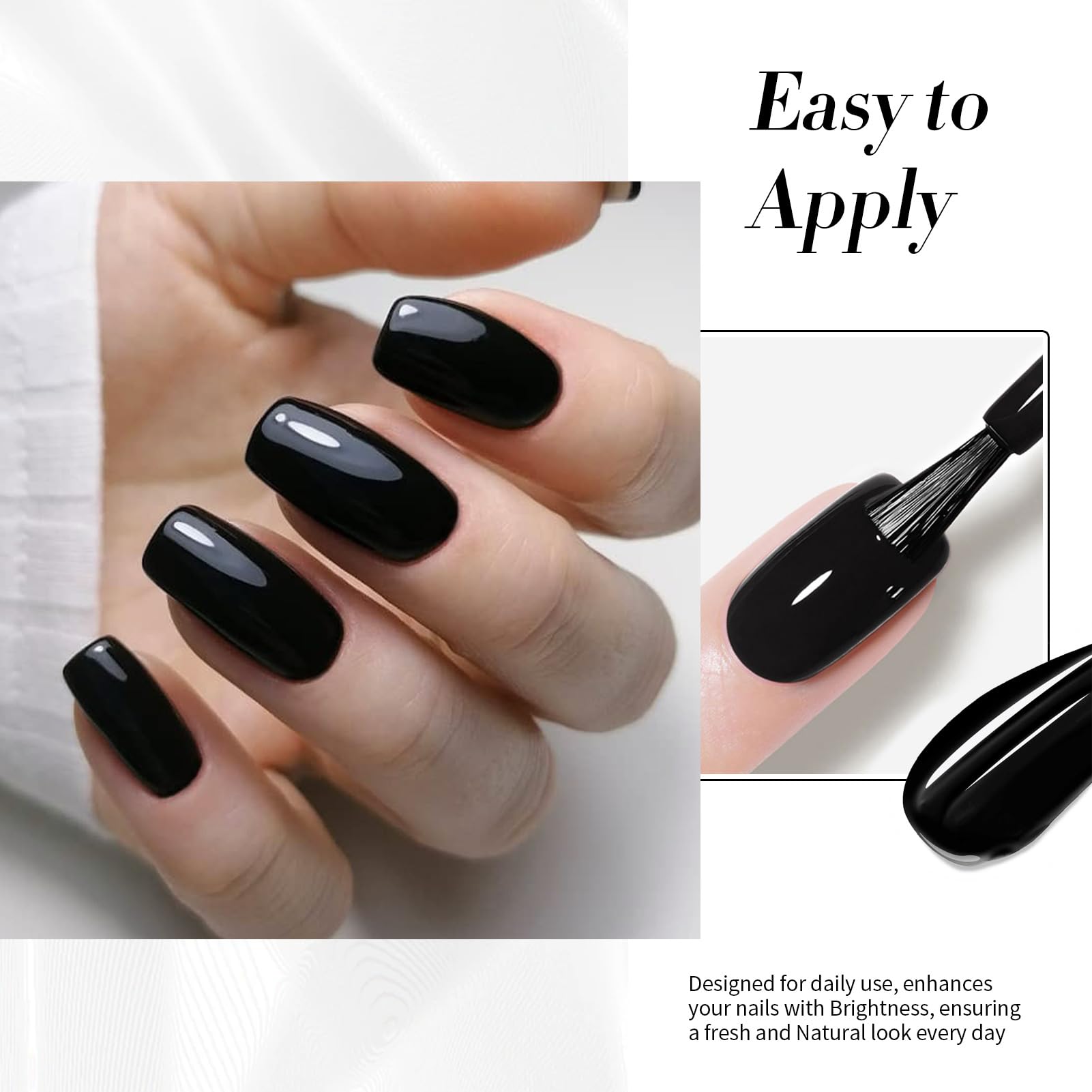 Duración estimada de 21 días con Born Pretty gel negro