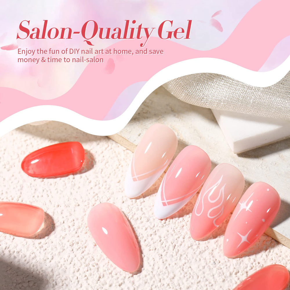 Born Pretty gel nude rosado, aplicación precisa para capas graduales
