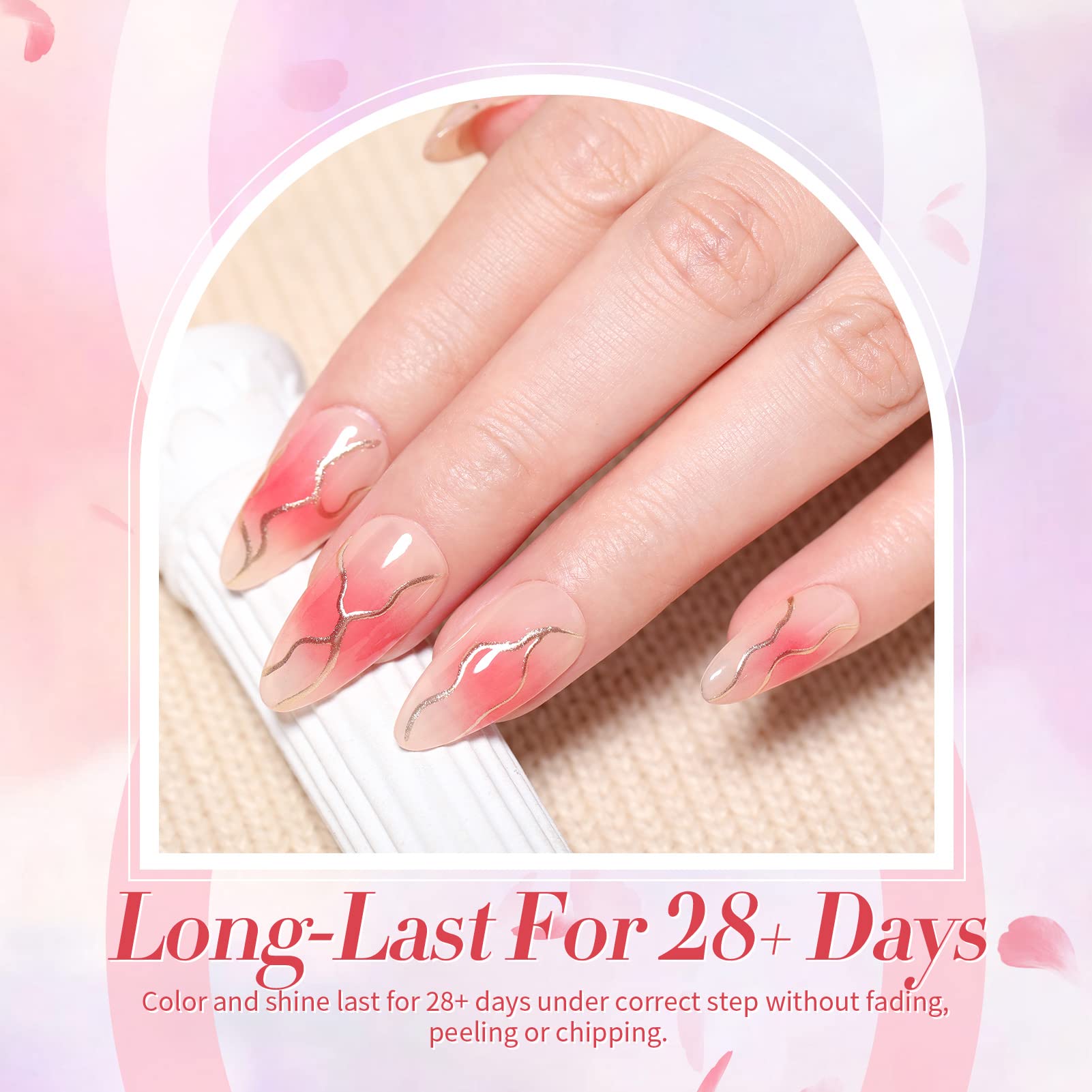 Born Pretty gel nude rosado, durabilidad estimada con aplicación adecuada