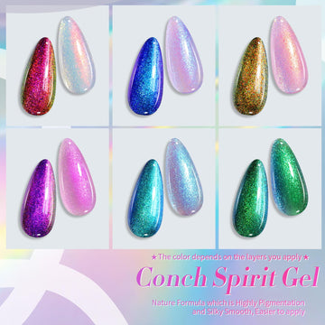 Una capa de Born Pretty Pearl Gel para un efecto sutil y luminoso.