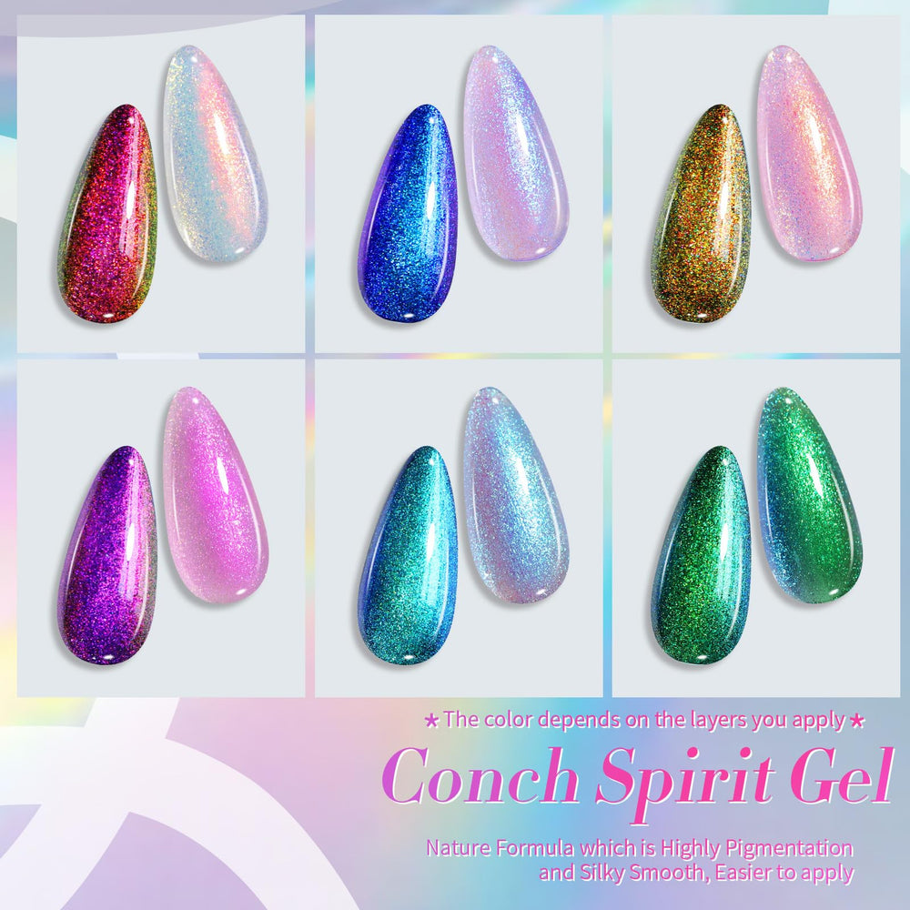 Una capa de Born Pretty Pearl Gel para un efecto sutil y luminoso.