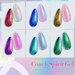 Una capa de Born Pretty Pearl Gel para un efecto sutil y luminoso.