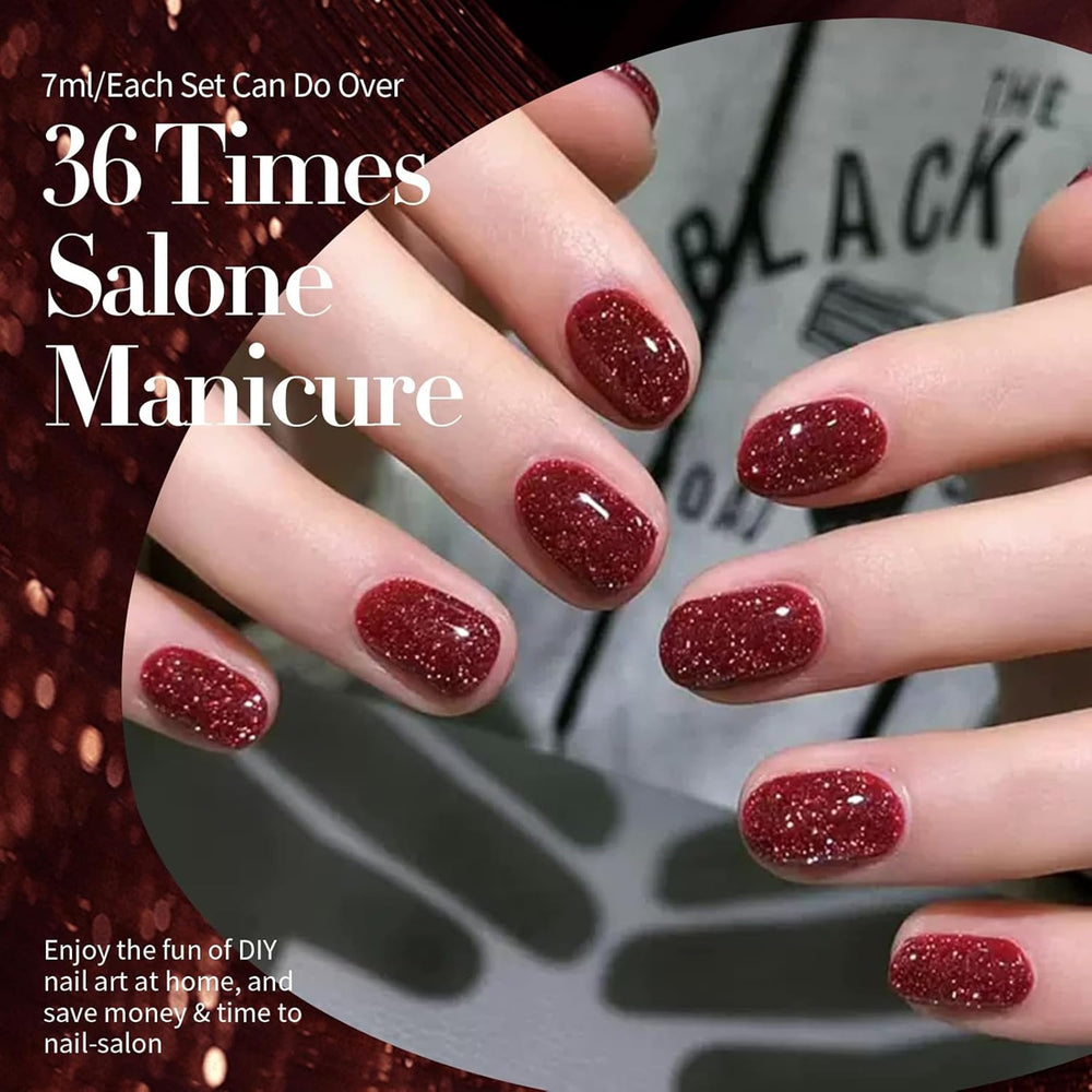 Born Pretty Esmalte Gel Reflectante Negro: aspecto elegante en eventos nocturnos.