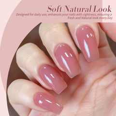 Born Pretty gel rosado nude translúcido para look suave y natural