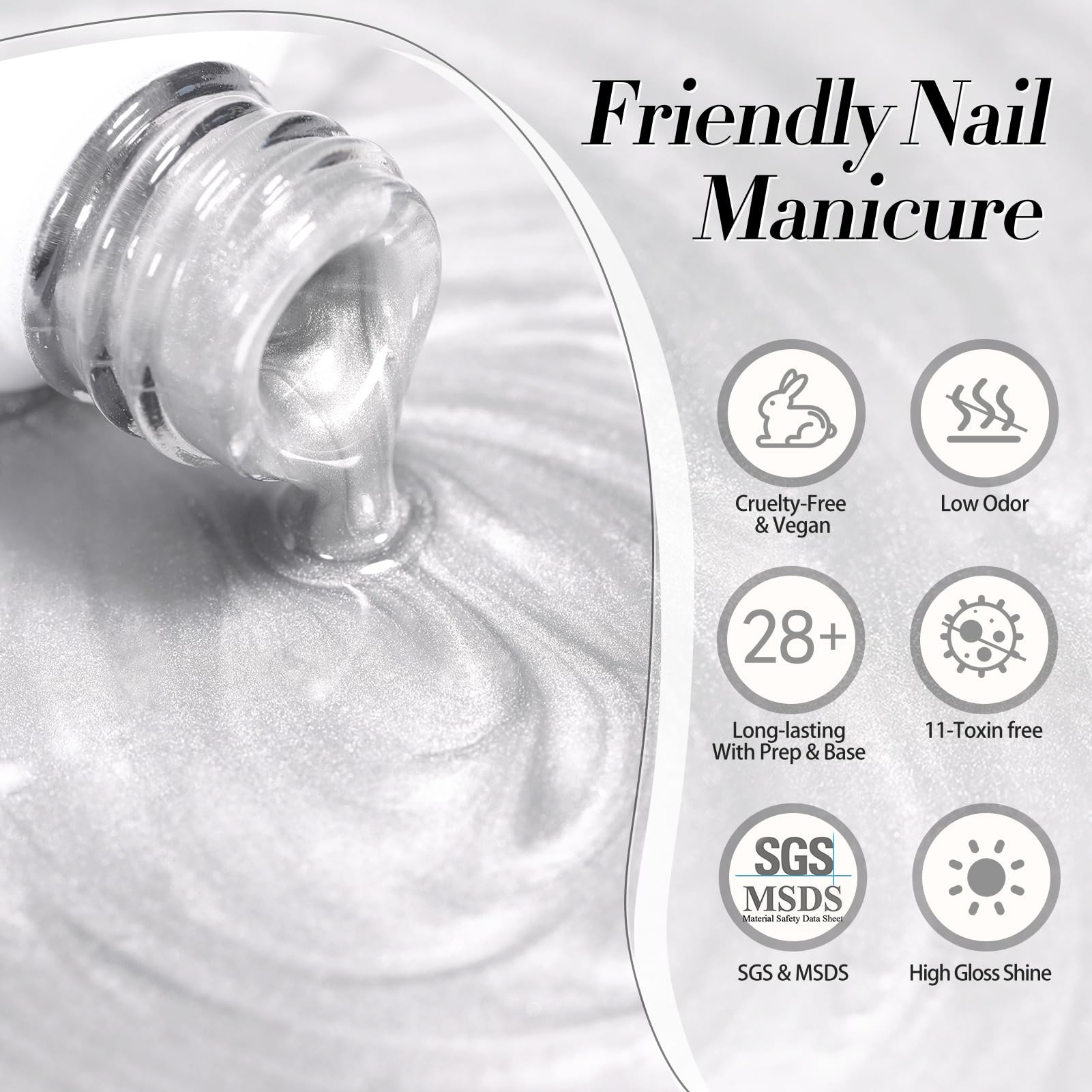 Born Pretty gel magnético ojo de gato requiere base y capa superior por separado