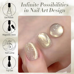 Born Pretty Gel ojo-de-gato oro: efecto magnético para uñas elegantes