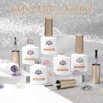 Born Pretty glitter sequins gel nail polish aplicación fácil para bricolaje profesional