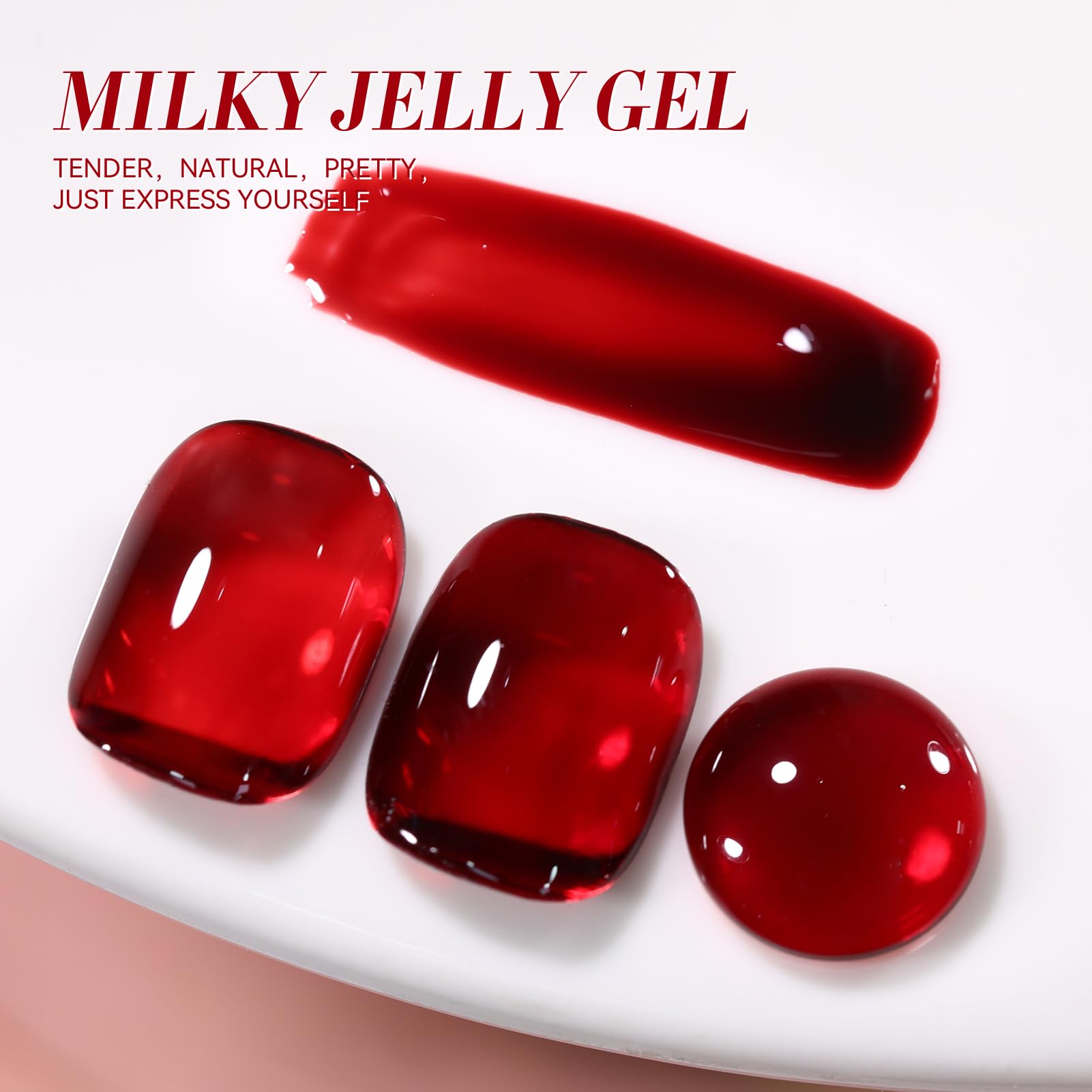 Born Pretty Jelly Burgundy, aplicación suave para capas translúcidas o opacas.