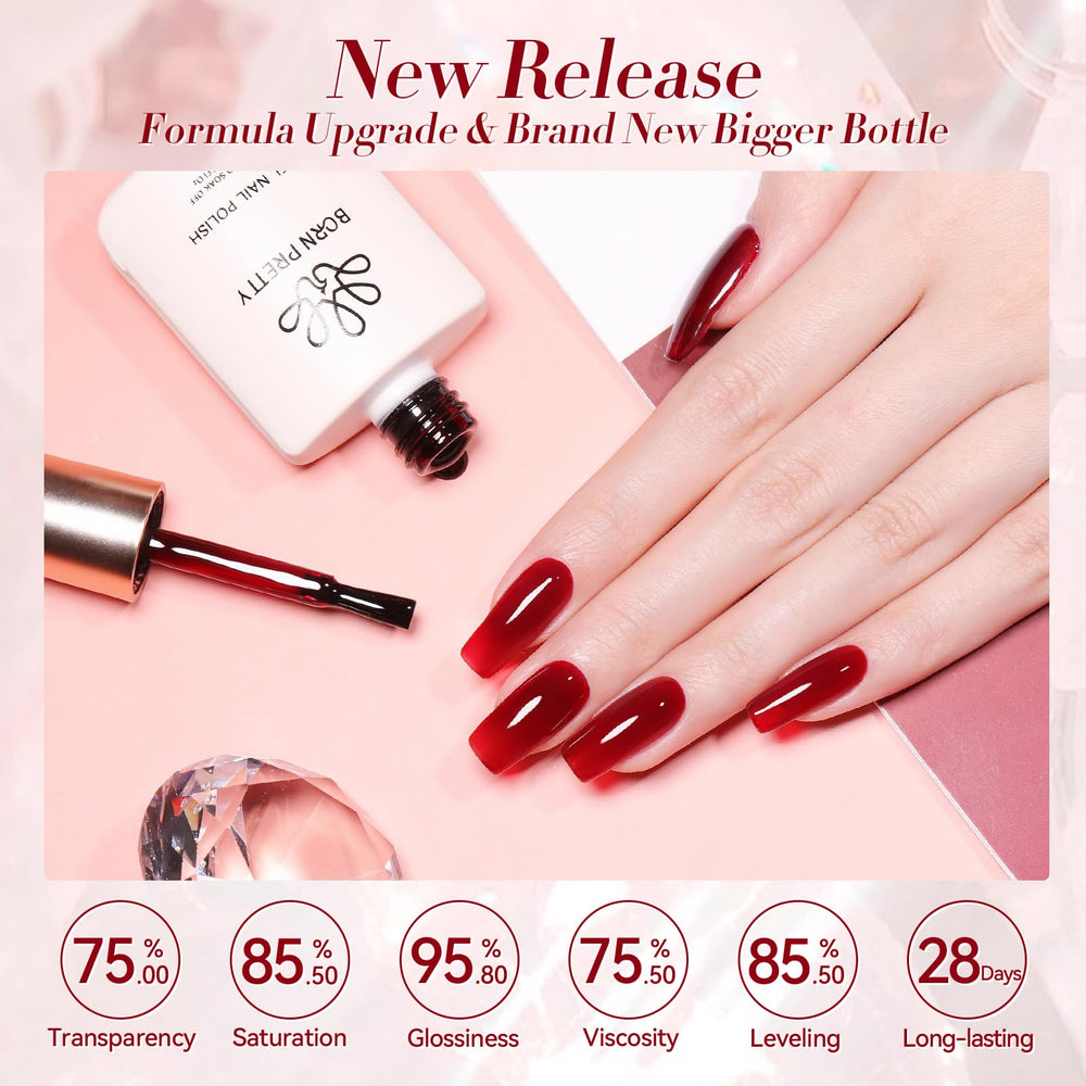 Born Pretty Jelly Burgundy, ideal como regalo para ocasiones especiales.