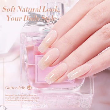 Born Pretty Jelly Gel Nail Polish acabado translúcido para capas ligeras