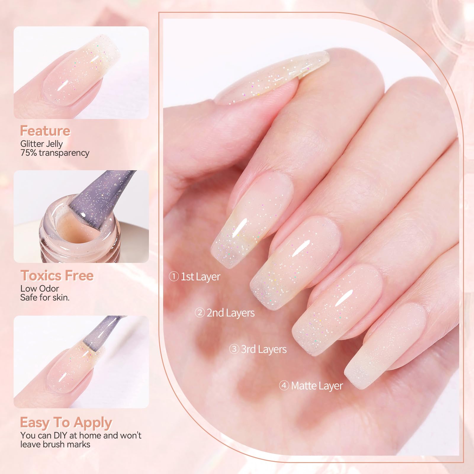 Born Pretty Jelly Gel Nail Polish durabilidad de más de 21 días