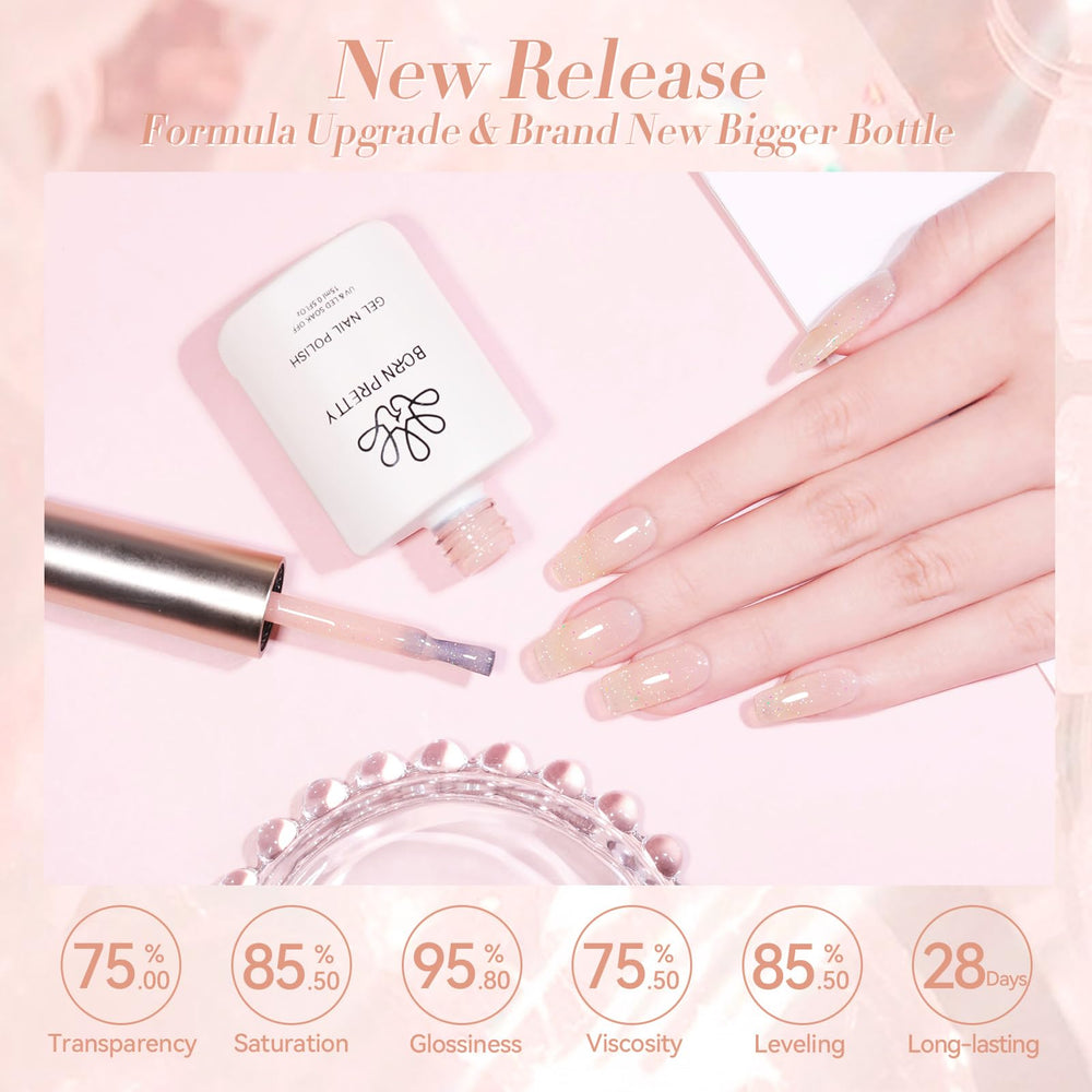 Born Pretty Jelly Gel Nail Polish envase de 15 ml para uso prolongado