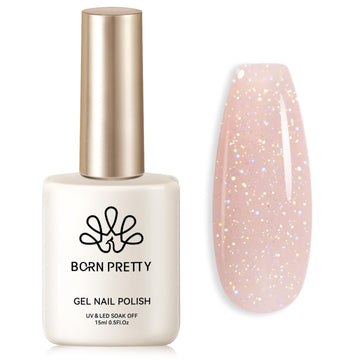 Born Pretty Jelly Gel Nail Polish rosado translúcido para un look natural y suave