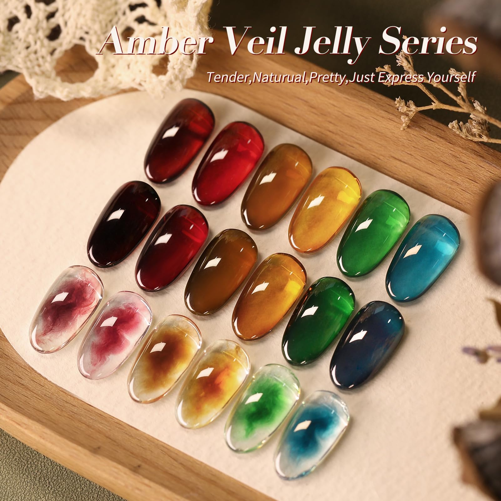 Born Pretty Jelly Gel Rojo Vino para estilo audaz y sofisticado.