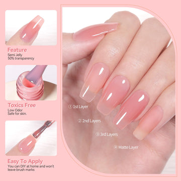 Born Pretty Jelly Pink Gel: presentación en caja atractiva para regalo.
