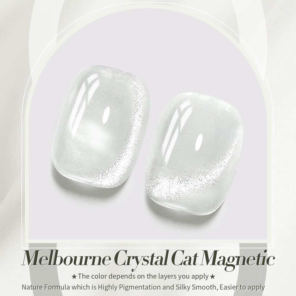 Born Pretty Milky White Cat Glitter Gel Nail Polish, destellos sutiles