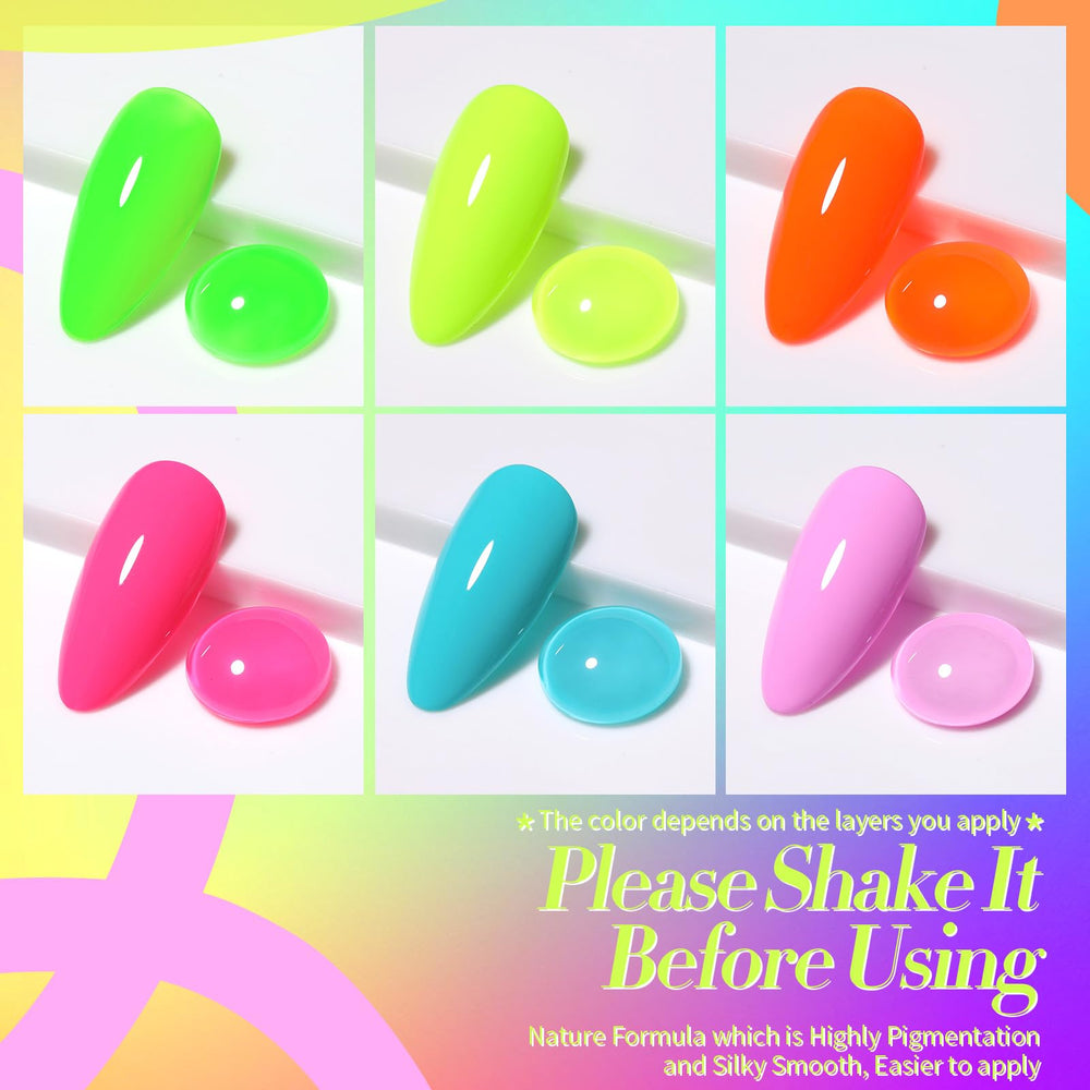 Born Pretty Neon rosa intenso gel: color vibrante para uñas.
