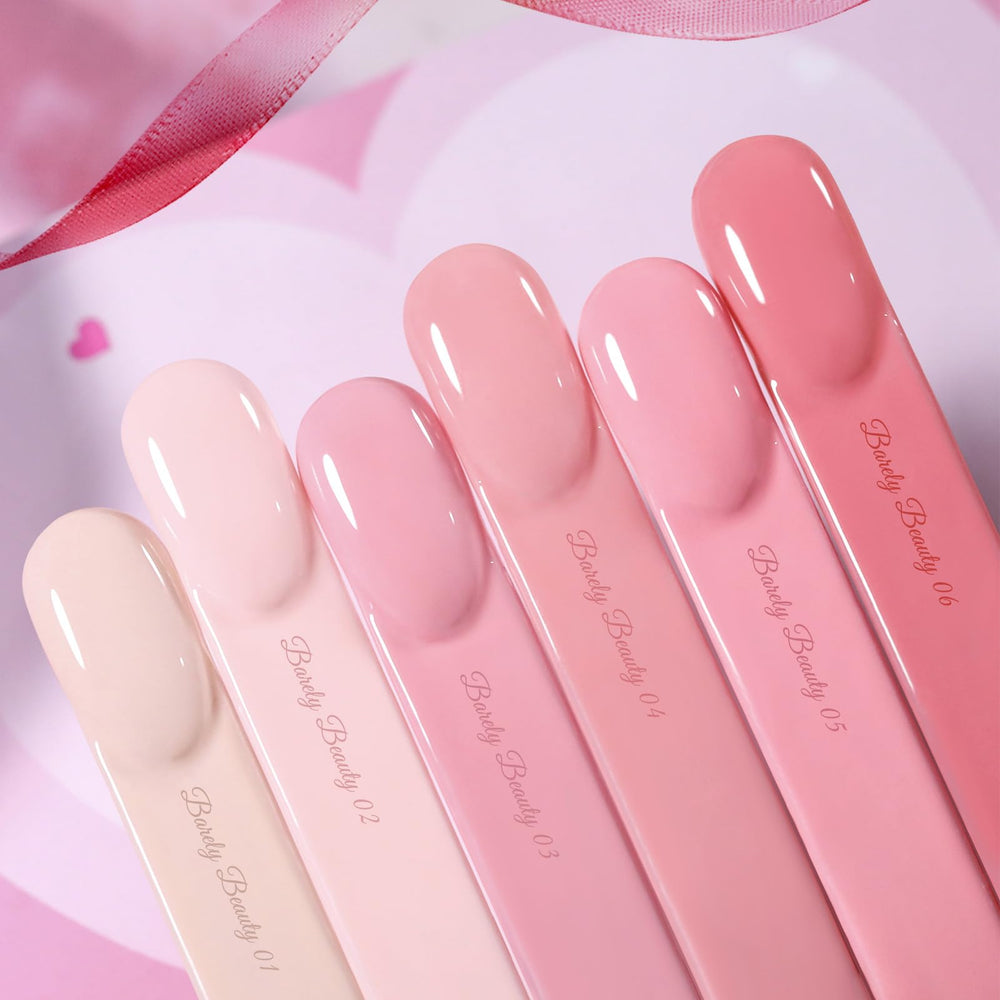 Born Pretty Nude Pink Gel, aplicación rápida y uniforme.