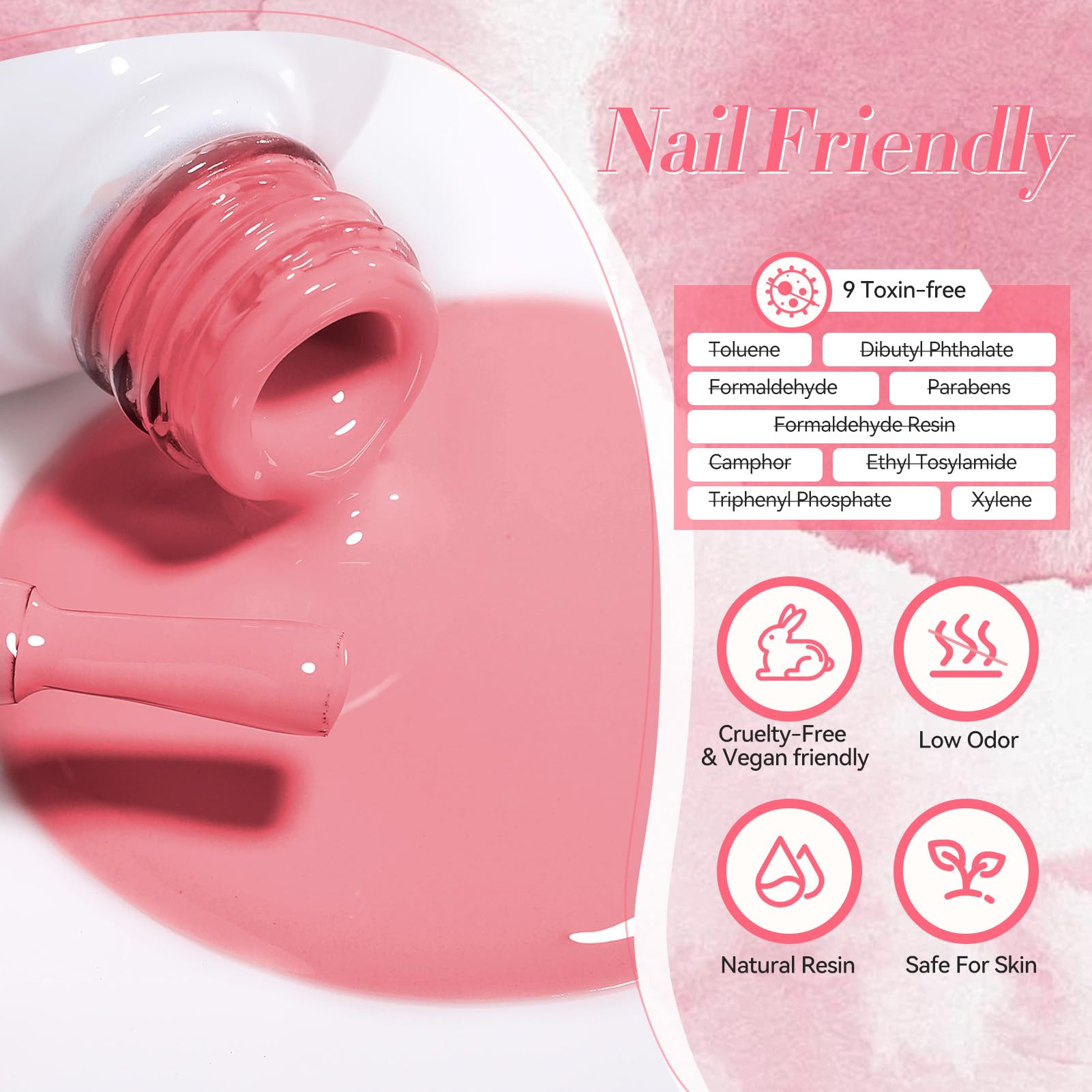 Born Pretty Nude Pink Gel, perfecto para primavera y verano.