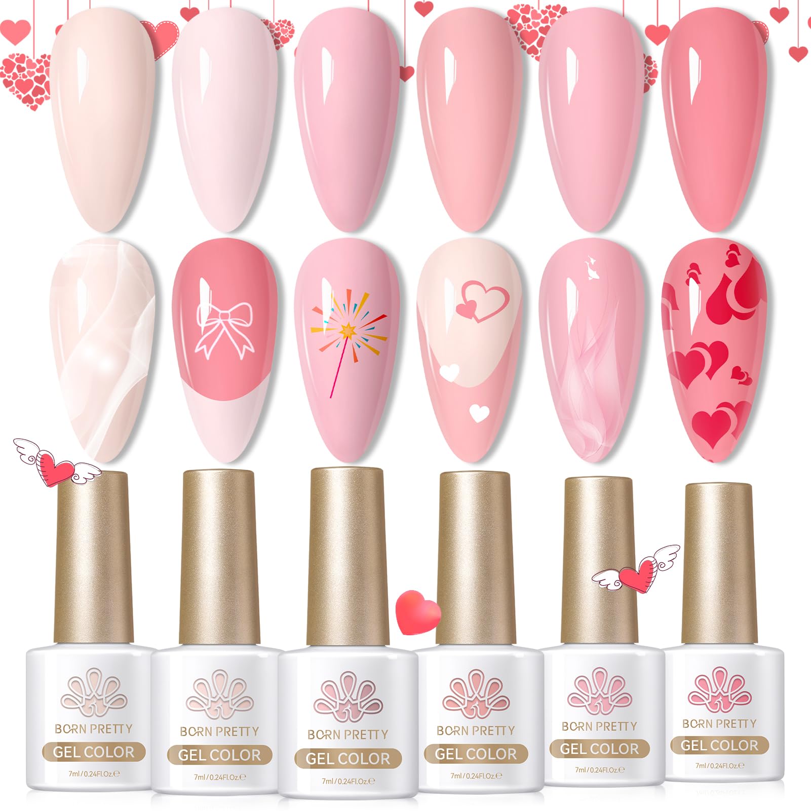Born Pretty Nude Pink Gel, tono rosado nude para acabado natural.