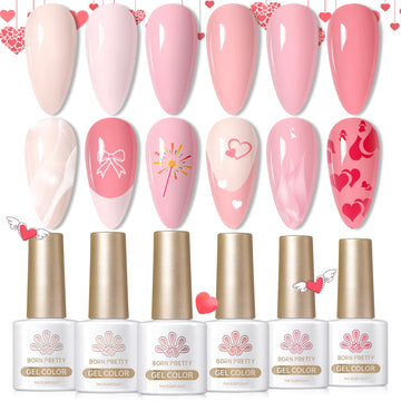 Born Pretty Nude Pink Gel, tono rosado nude para acabado natural.