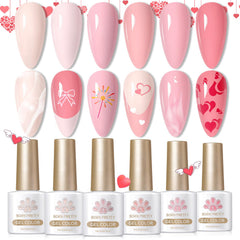 Born Pretty Nude Pink Gel, tono rosado nude para acabado natural.