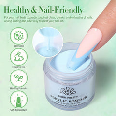 Born Pretty: polvo acrilico sin curado UV para aplicación rápida.
